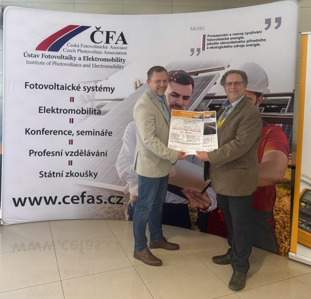 Energon Energy Solutions, s.r.o. vstoupila do nejvyšší ligy kvality instalací FVS_Certifikace referenční stavby