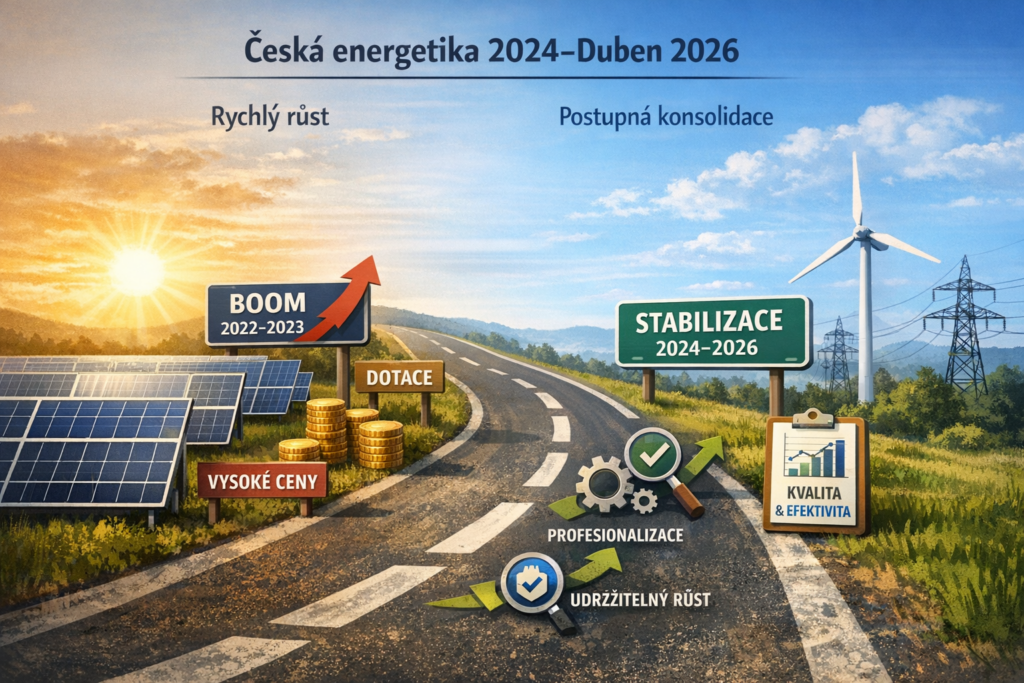 Vývoj české energetiky od 2024 - duben 2026